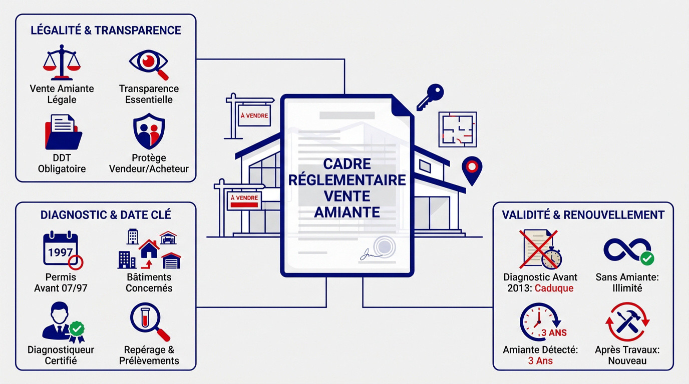 Réglementation et diagnostic pour vendre une maison avec amiante