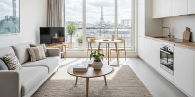 Intérieur d'un appartement en location sur le marché français