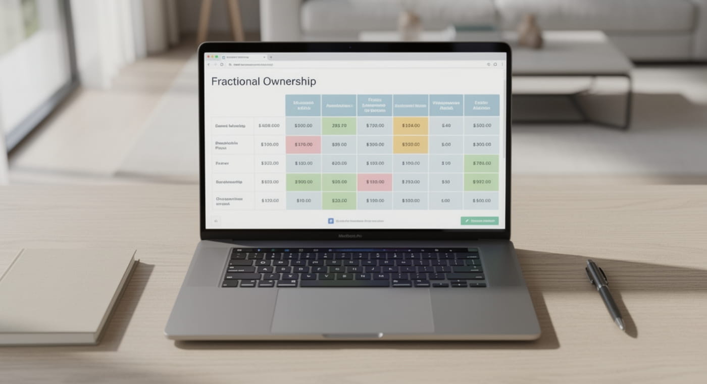 Tableau de calcul du tantième en copropriété