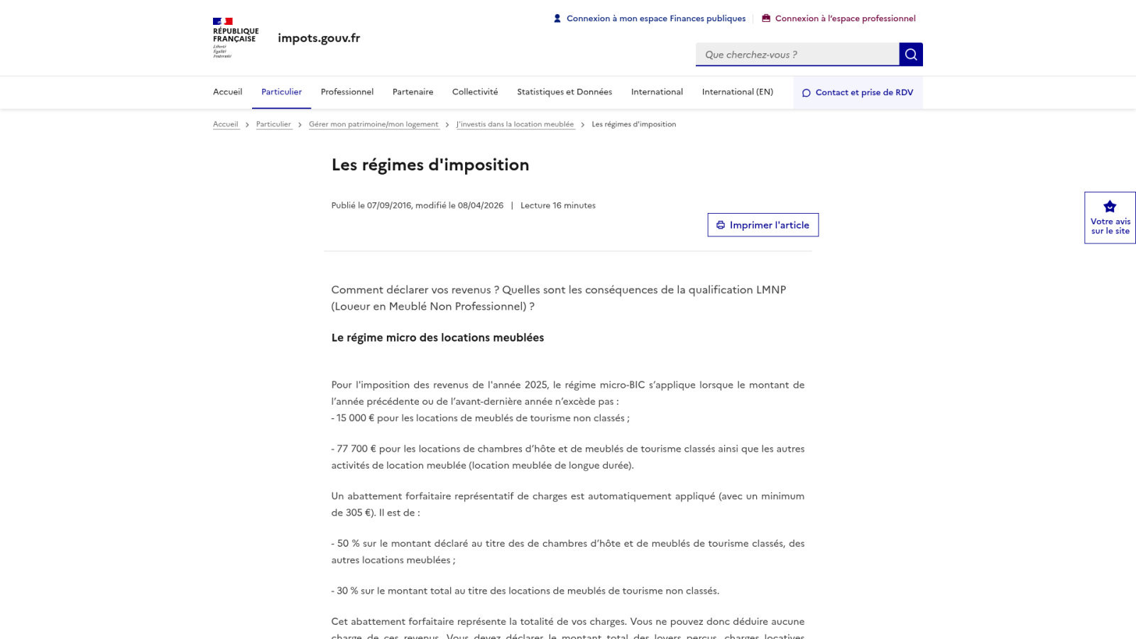 2 régimes fiscaux pour arbitrer entre meublé et vide