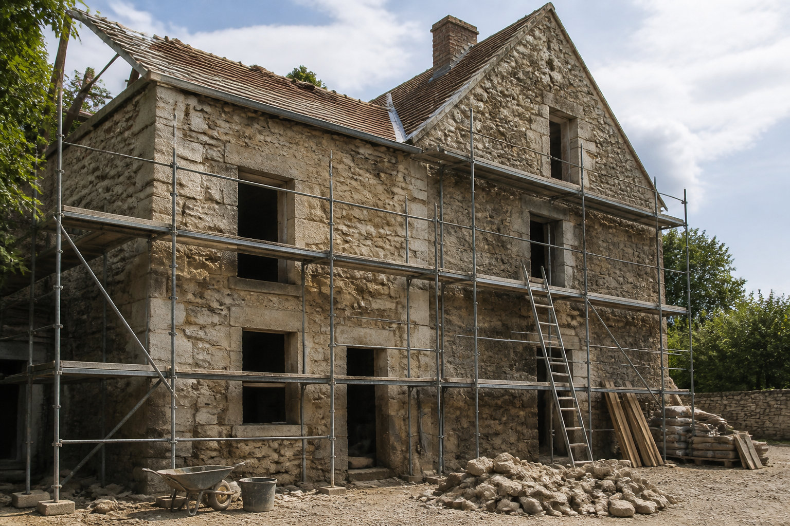 Quel budget travaux pour une bâtisse en état d'abandon ?