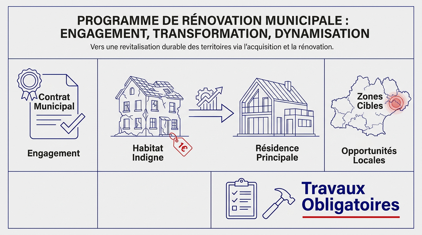 Chantier de rénovation d'une maison ancienne en centre-ville