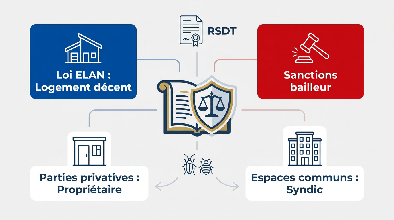 Traitement professionnel de désinsectisation dans un immeuble collectif