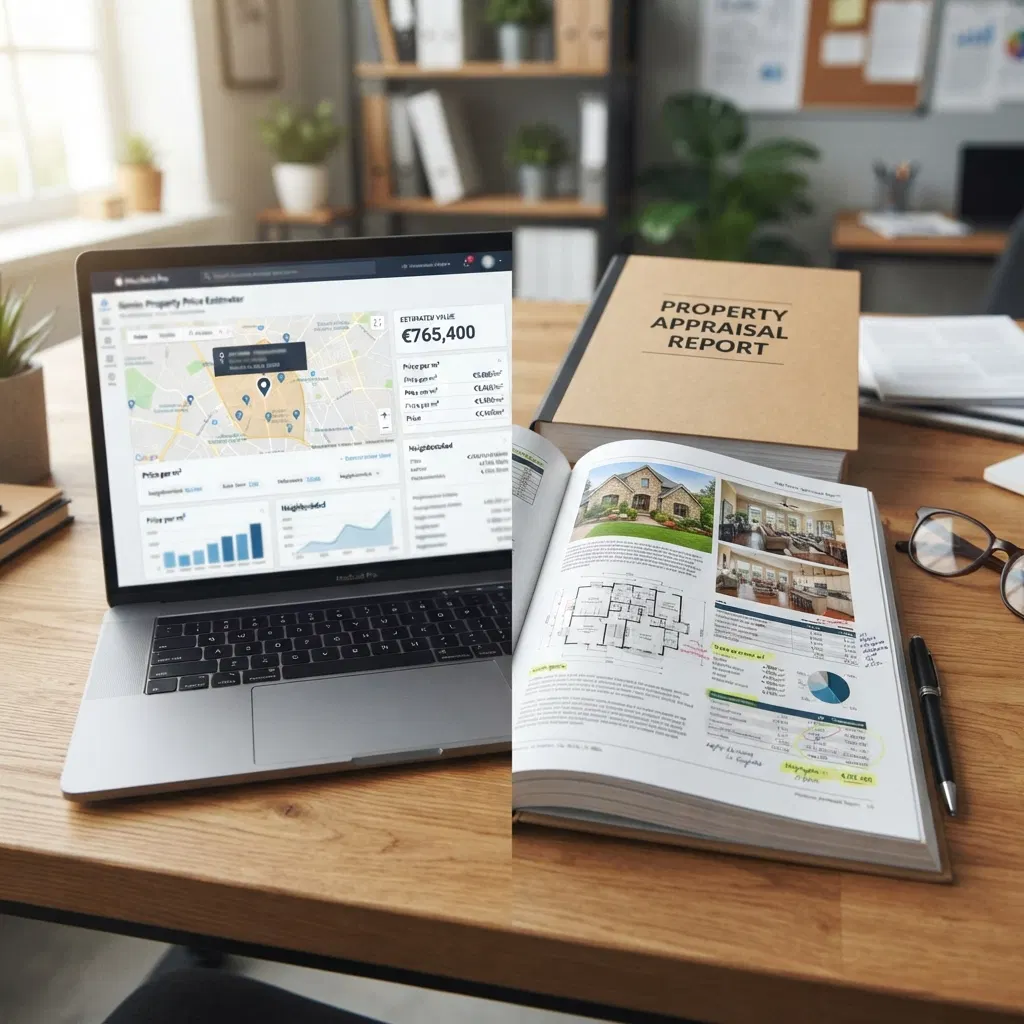 Estimation en ligne versus rapport d'expertise