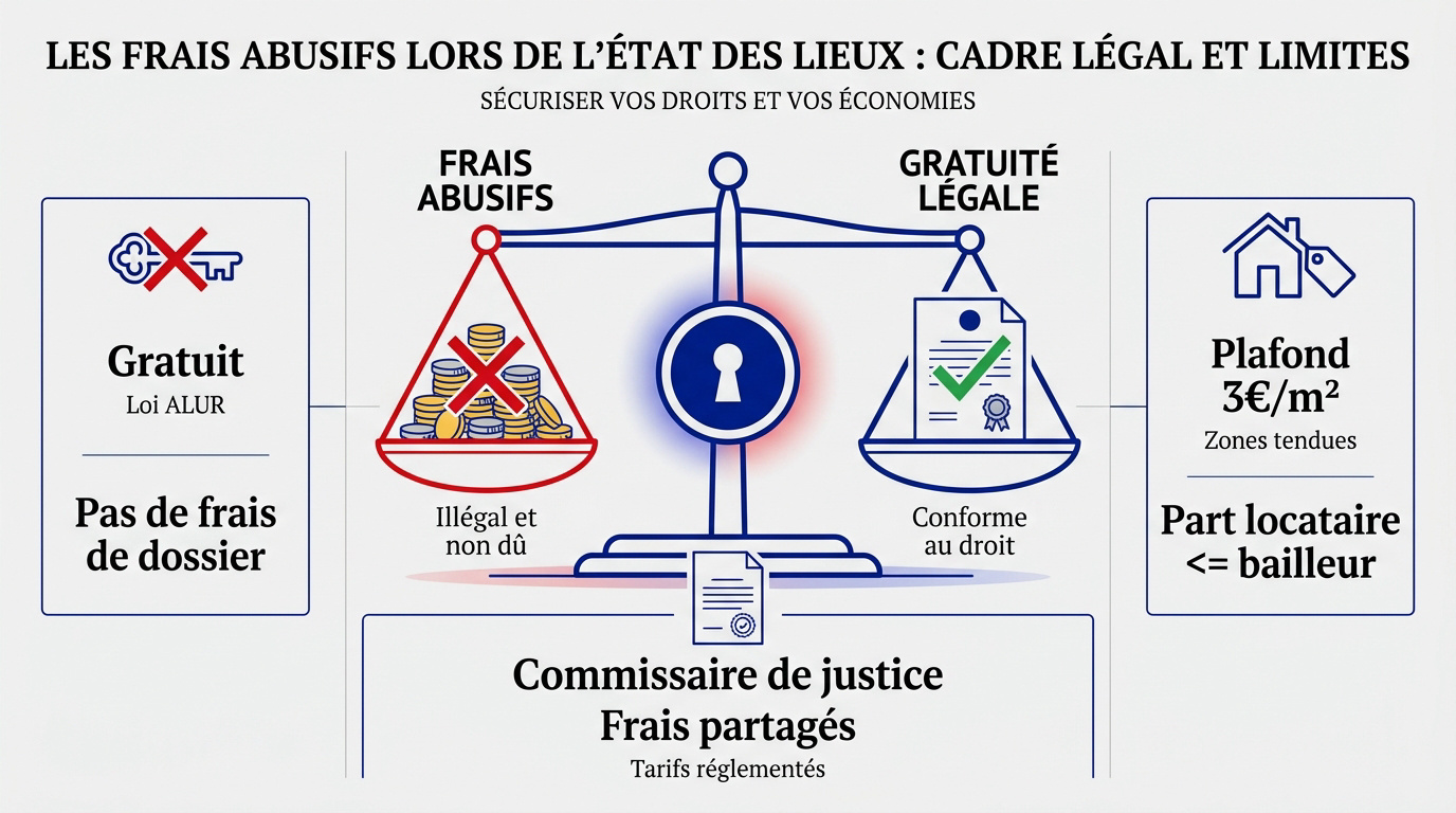 Représentation légale des frais d'état des lieux et protection du locataire