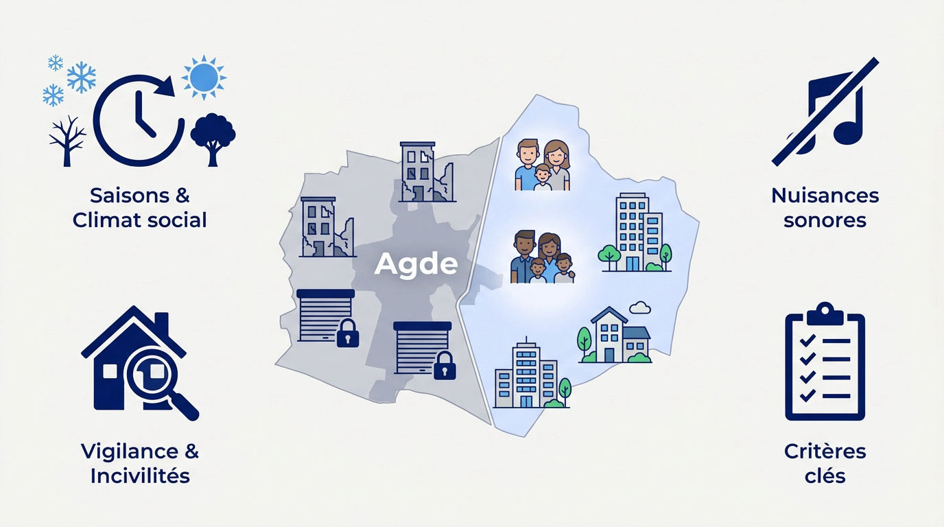 Analyse de la sécurité urbaine et des indicateurs immobiliers dans les rues d'Agde