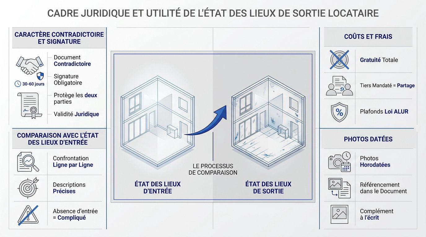 Signature d'un état des lieux de sortie entre un bailleur et son locataire