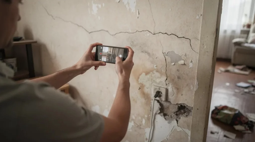 Preuves en photo du litige avec un smartphone